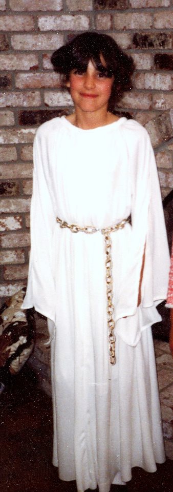 Tricia as Leia in 1977
